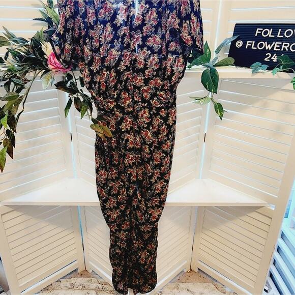 SANDRO BLACK FLORAL JUMPSUIT SIZE 1(SMALL) - Picture 7 of 7